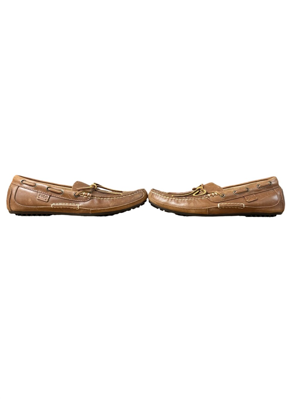 Polo Ralph Lauren Loafer Shoes Mens Size 8 Brown Leather Driving Moccasin Driver